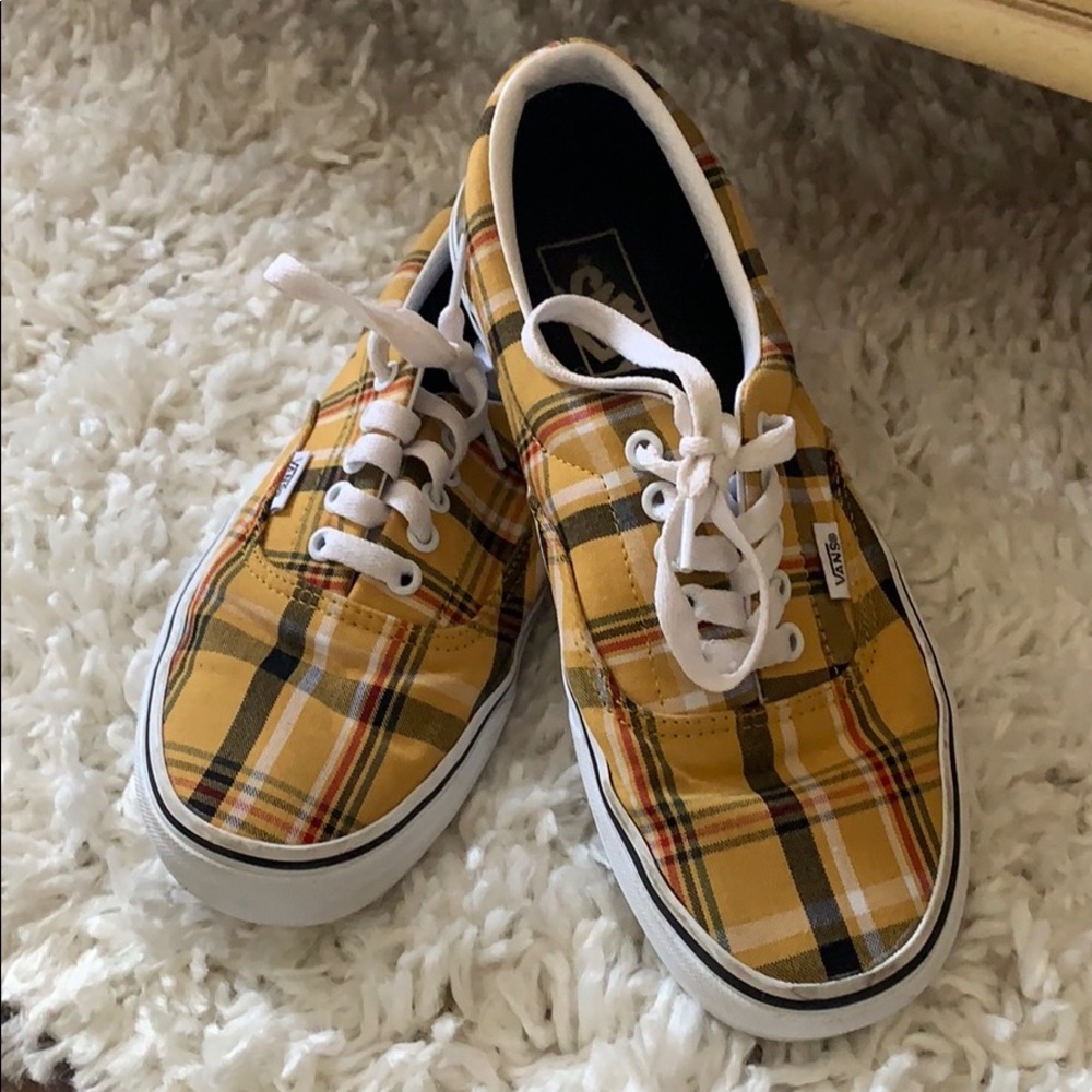 Yellow Plaid Vans
